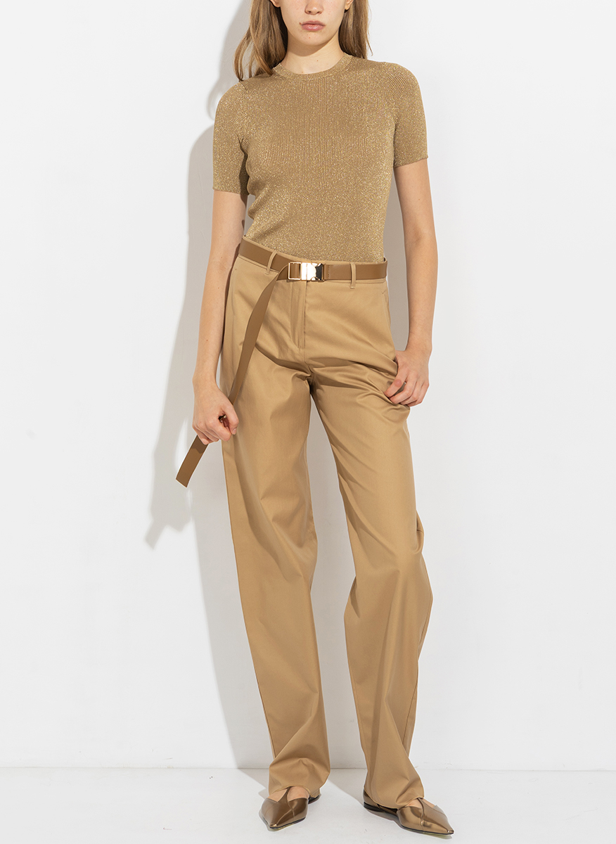 Панталон с колан 'Wide leg' Max Mara Studio Bleu