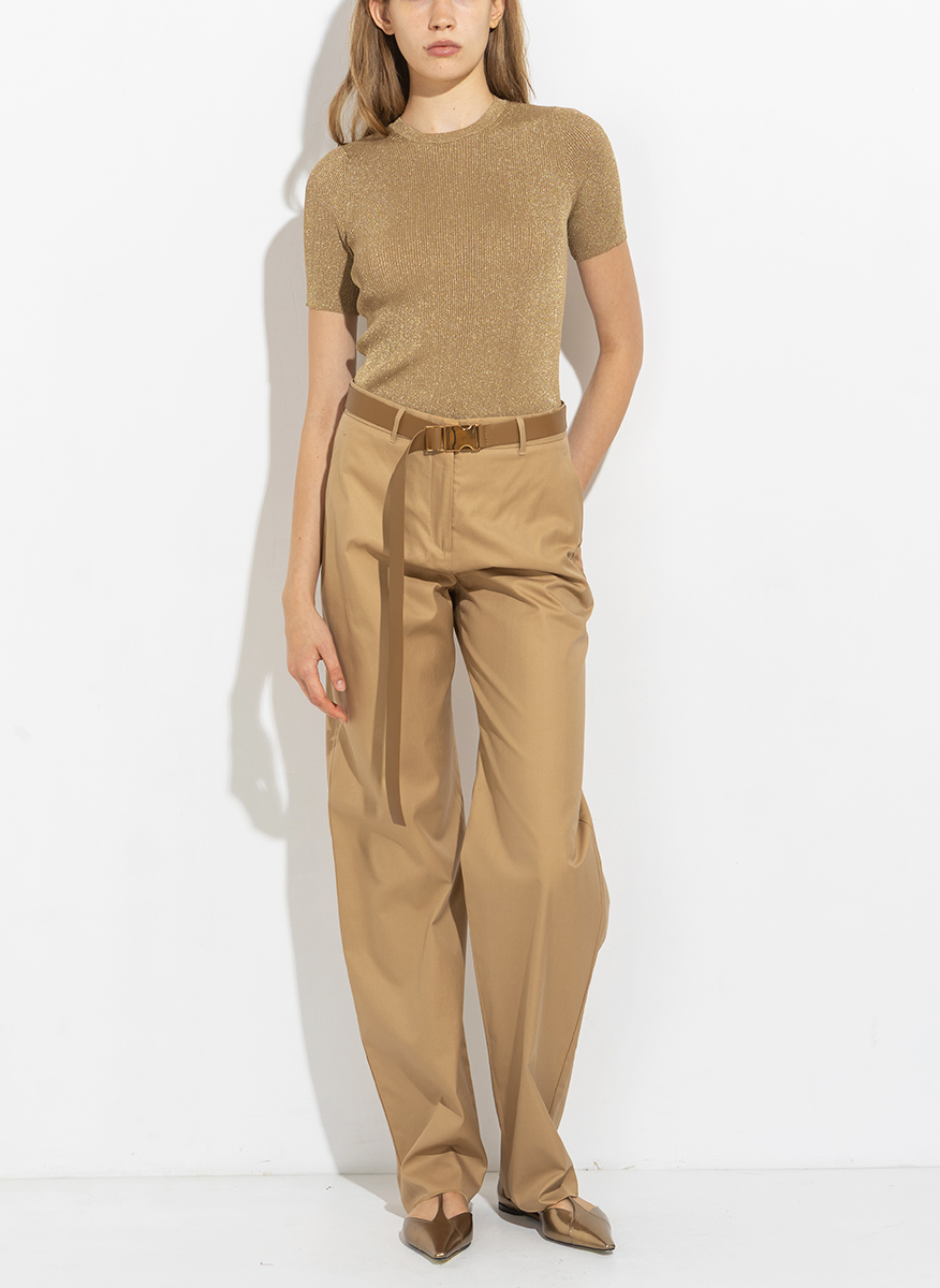 Панталон с колан 'Wide leg' Max Mara Studio Bleu