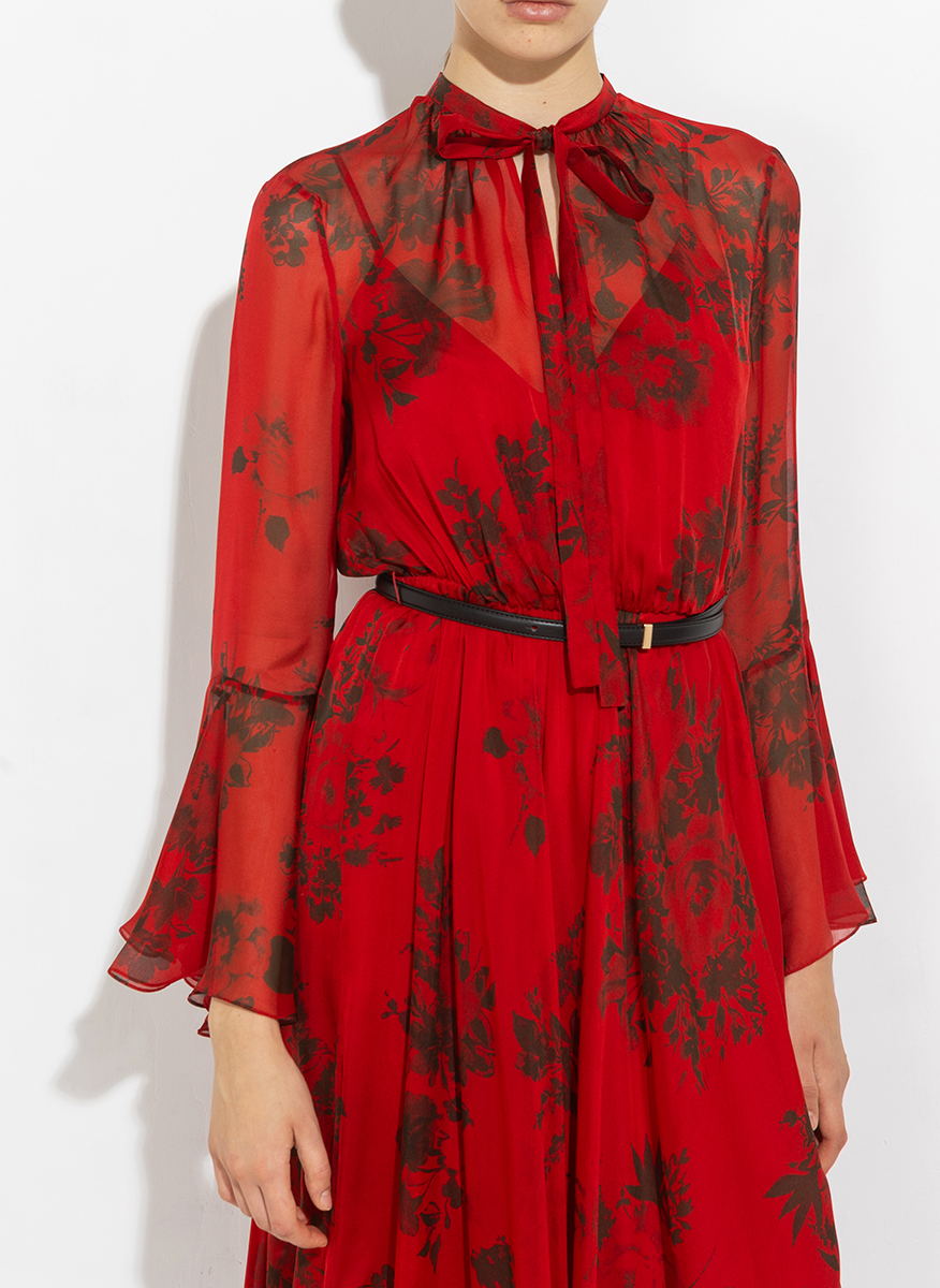 Рокля от копринен шифон Max Mara Studio Klenia