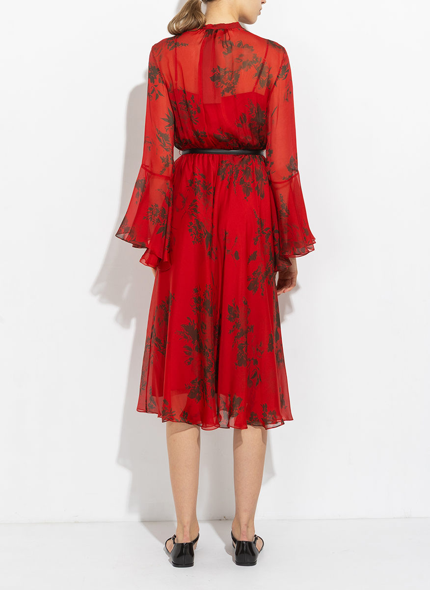 Рокля от копринен шифон Max Mara Studio Klenia