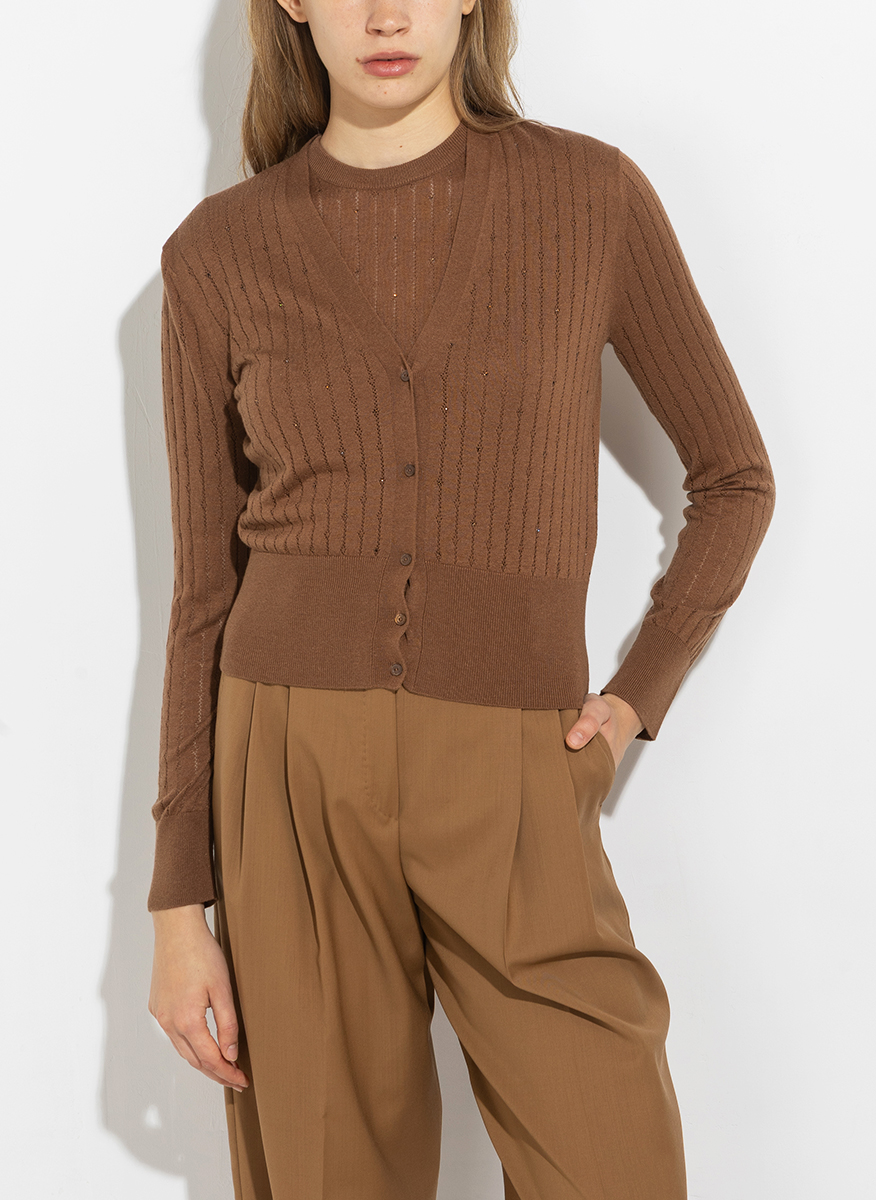 Max Mara Studio Nogara silk blend cardigan