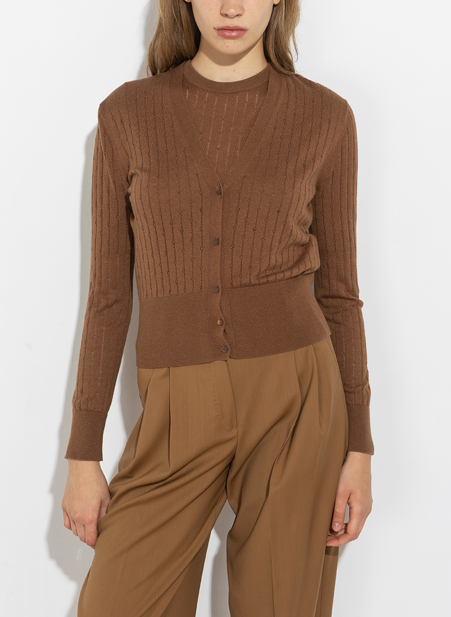 Max Mara Studio Nogara silk blend cardigan