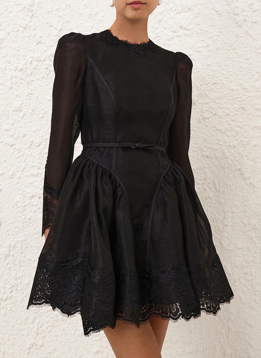 Zimmermann 'Hypnotic' linen and silk mini dress