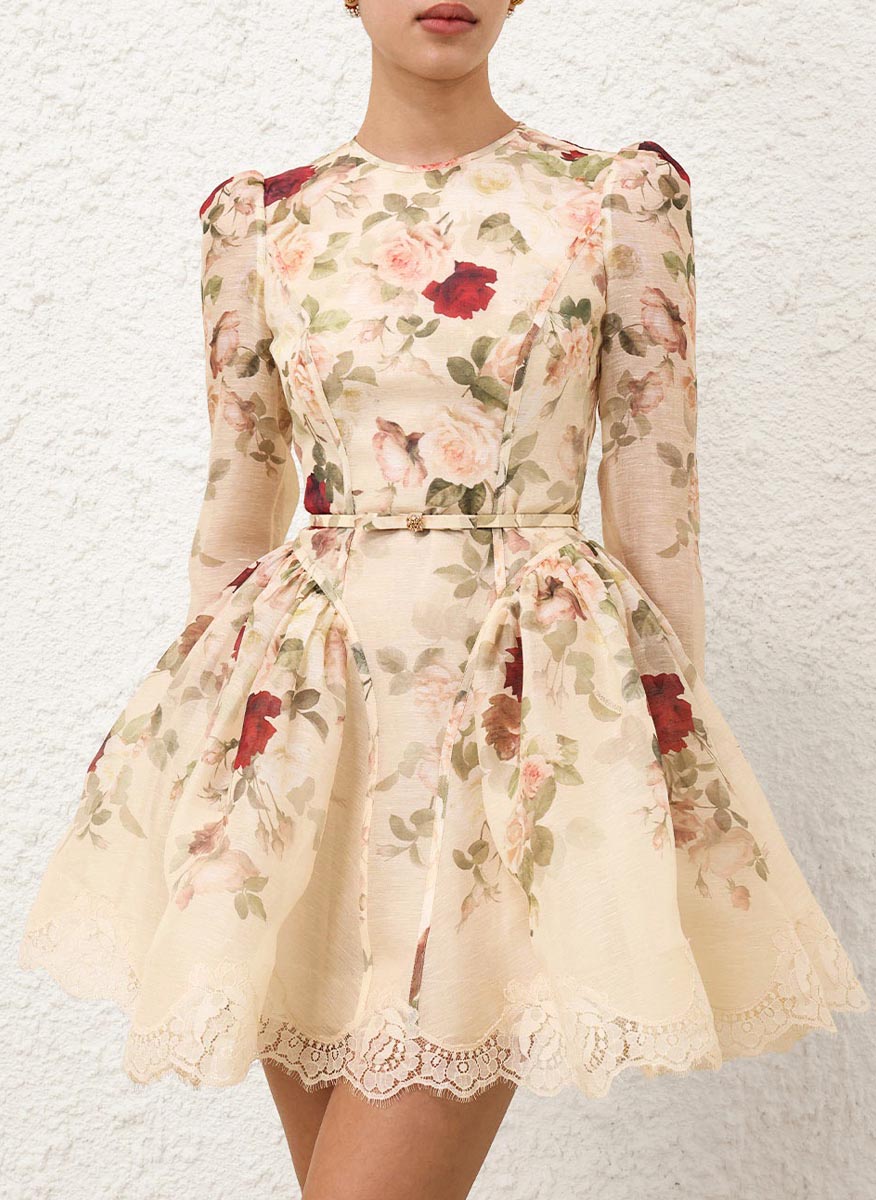 Zimmermann 'Hypnotic' linen and silk mini dress