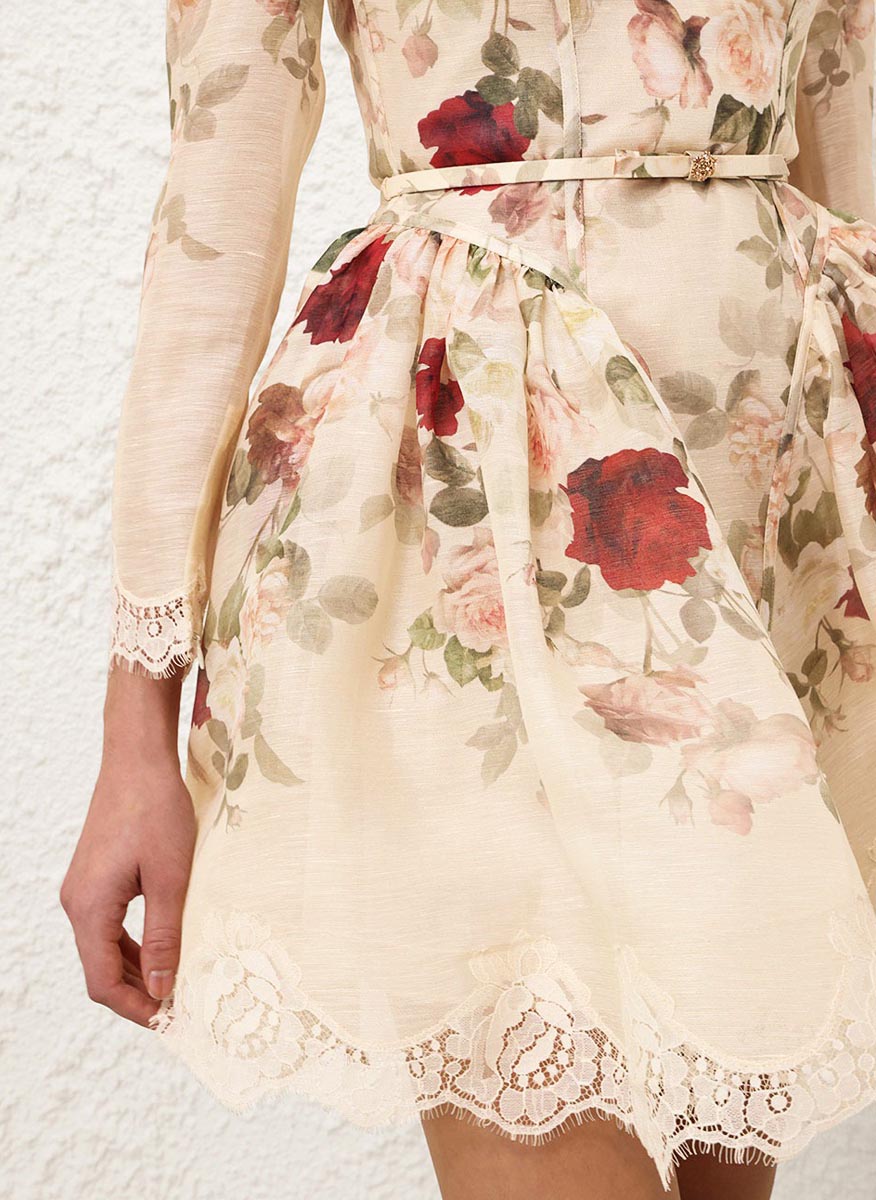 Zimmermann 'Hypnotic' linen and silk mini dress