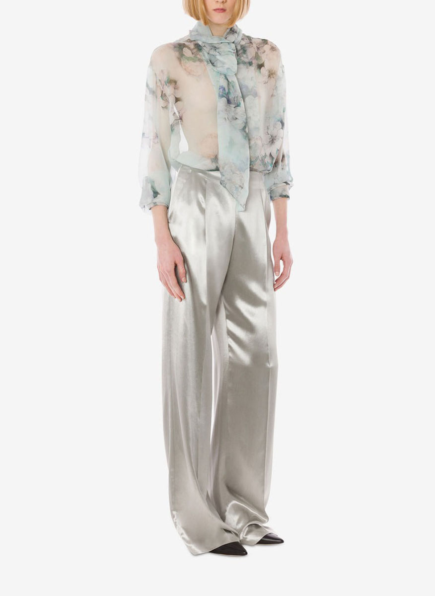 Риза от копринен шифон 'Knot tie' Alberta Ferretti