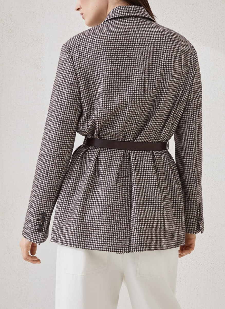 Brunello Cucinelli wool blazer with belt