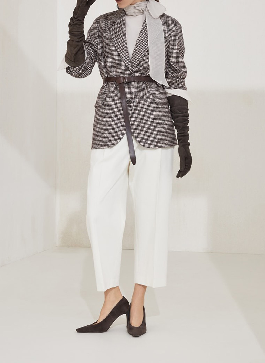 Brunello Cucinelli wool blazer with belt