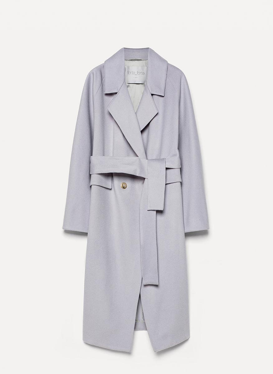 forte_forte midi coat in wool and cashmere
