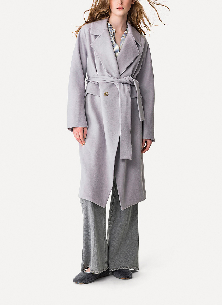 forte_forte midi coat in wool and cashmere