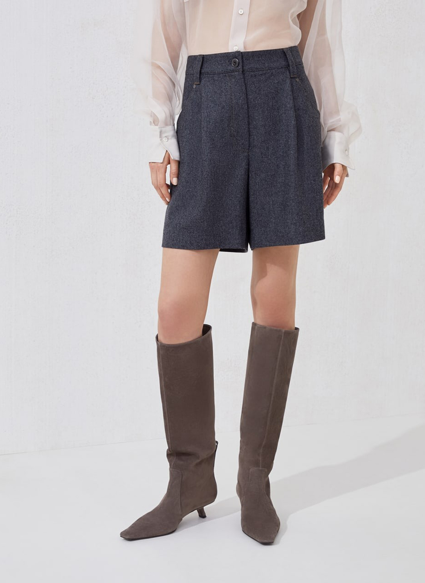 Brunello Cucinelli wool shorts