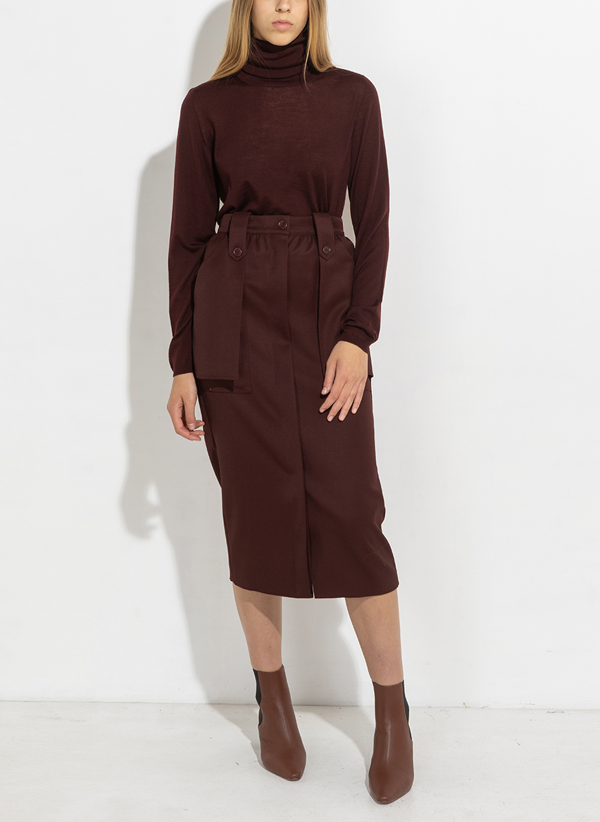 Max Mara Badess midi skirt in wool