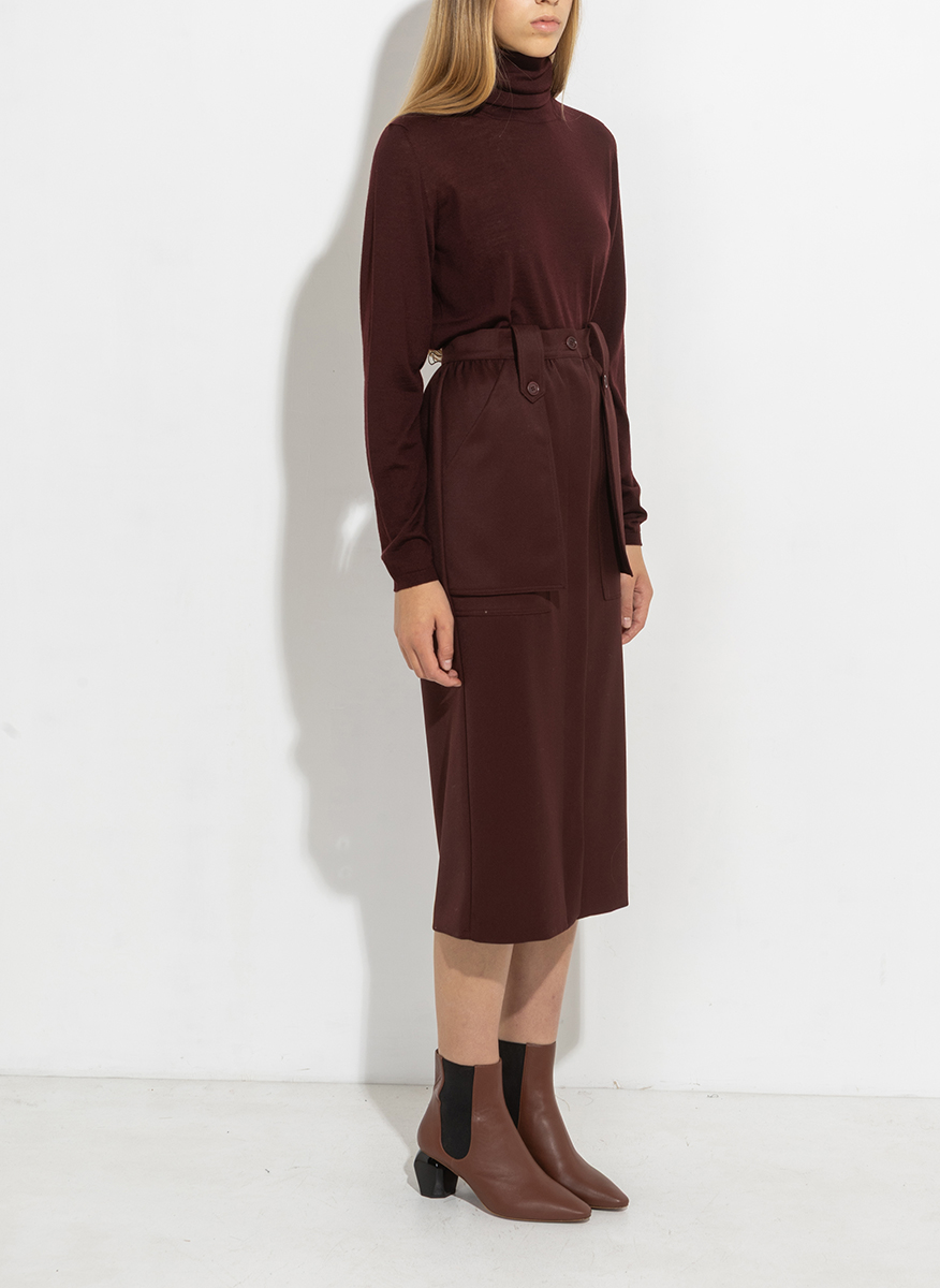 Max Mara Badess midi skirt in wool