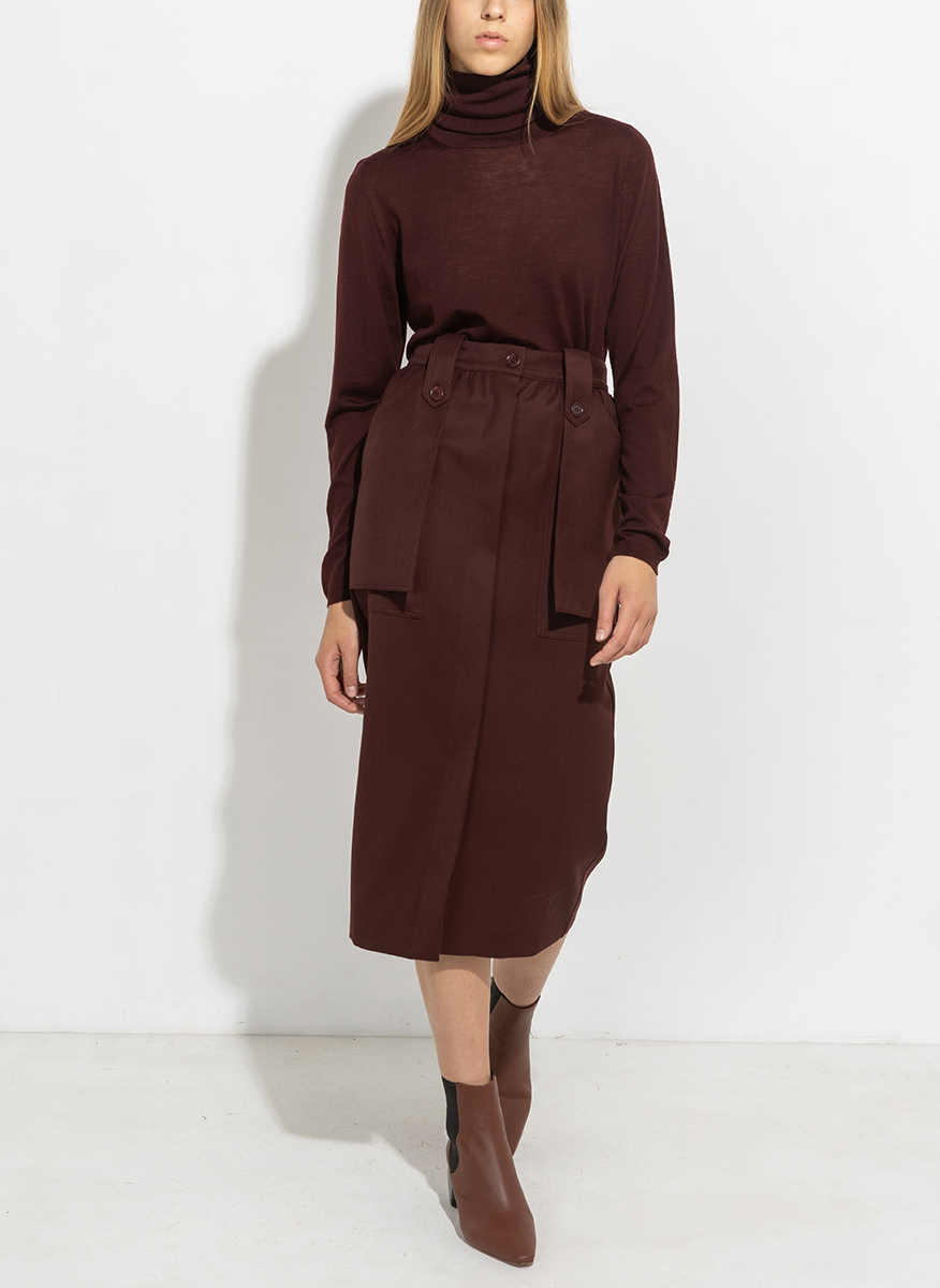 Max Mara Badess midi skirt in wool