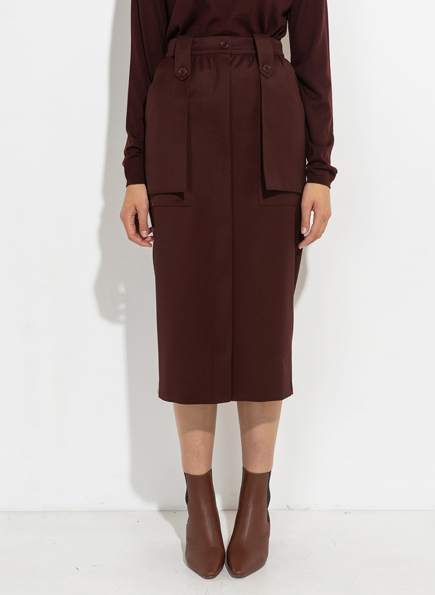 Max Mara Badess midi skirt in wool
