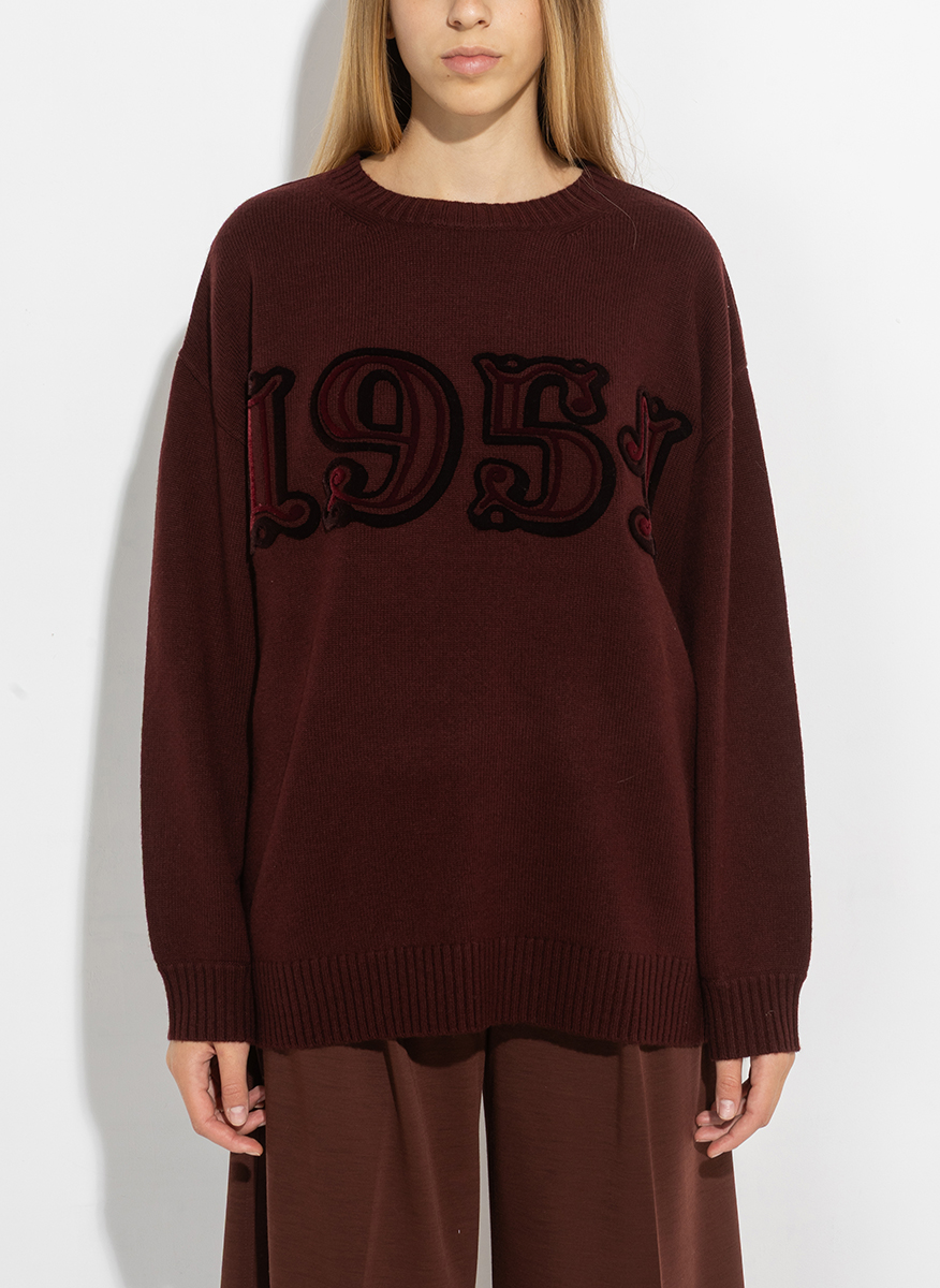 Max Mara Fido wool sweater with embroidery