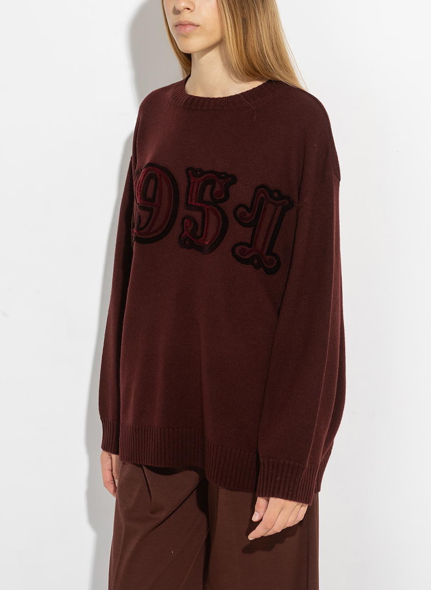 Max Mara Fido wool sweater with embroidery