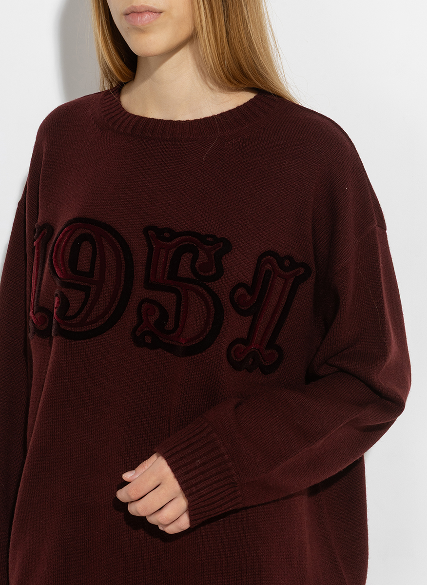 Max Mara Fido wool sweater with embroidery