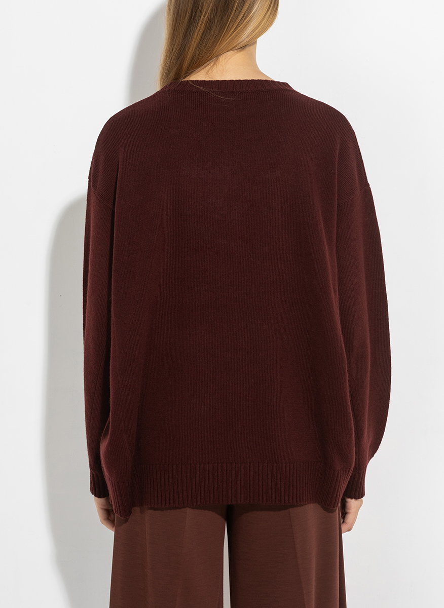 Max Mara Fido wool sweater with embroidery