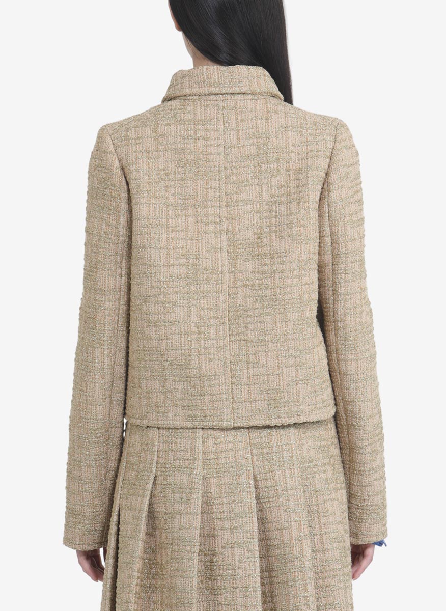 No21 short jacket with tweed effect