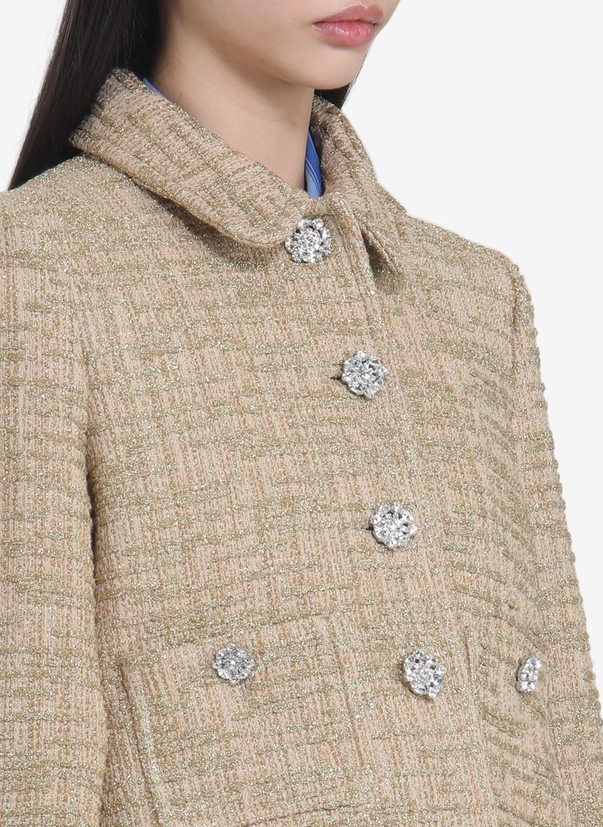 No21 short jacket with tweed effect