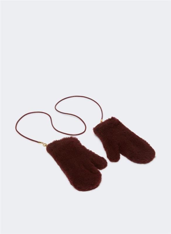 Max Mara Ombrato Teddy mittens