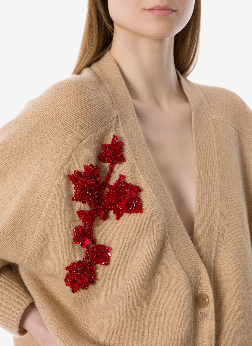 Alberta Ferretti cardigan with floral embroidery