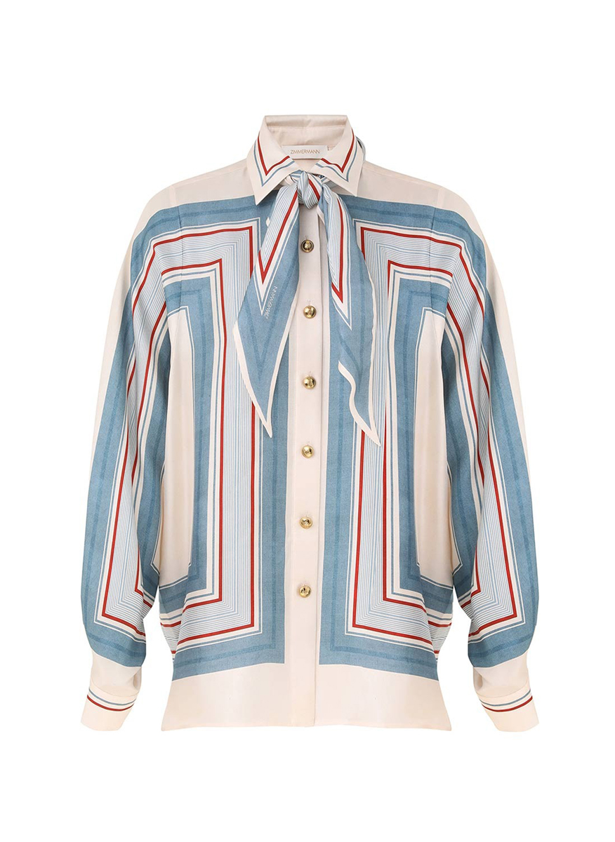 Zimmermann  'Ticking Stripe' printed shirt