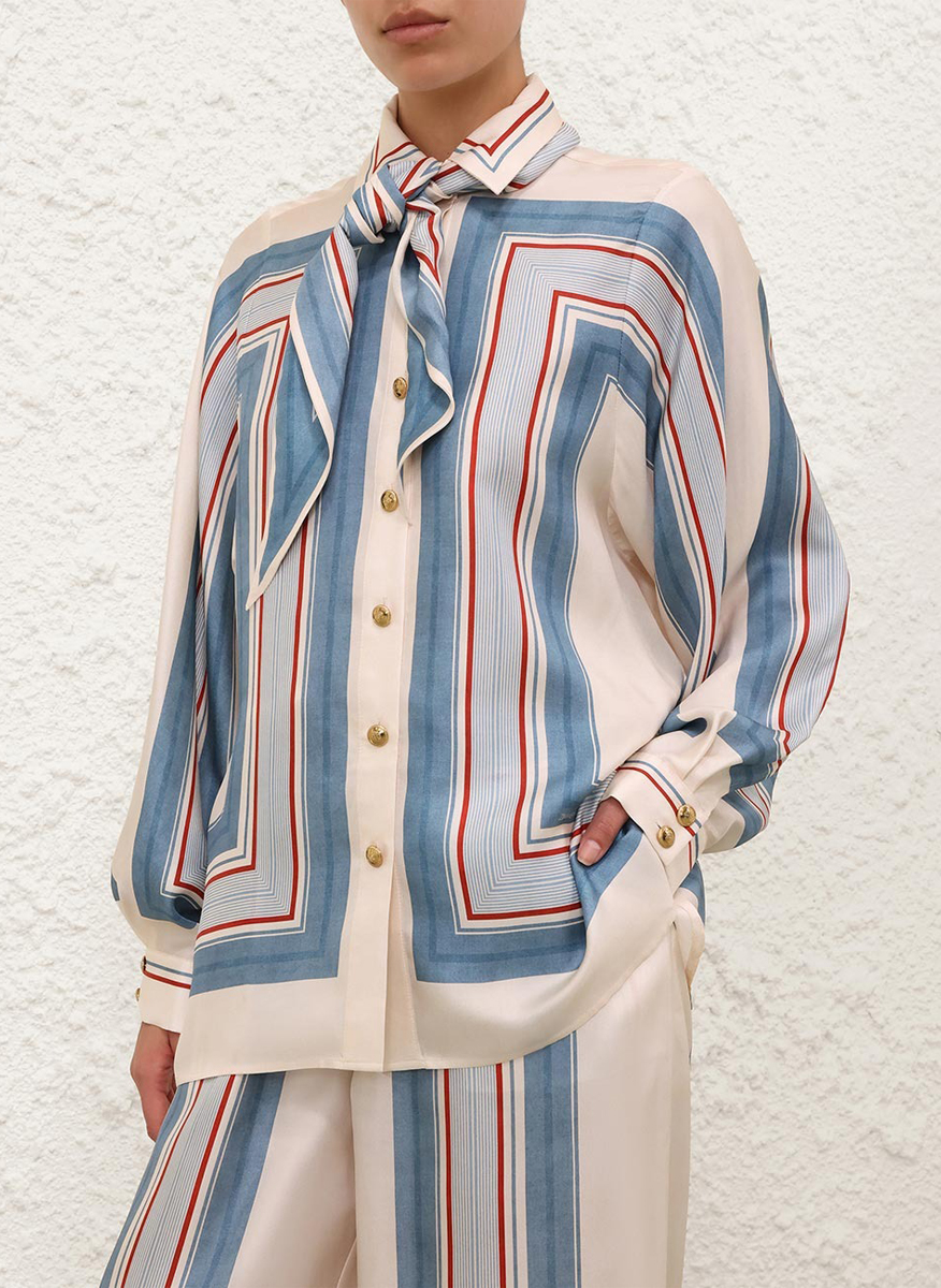 Zimmermann  'Ticking Stripe' printed shirt