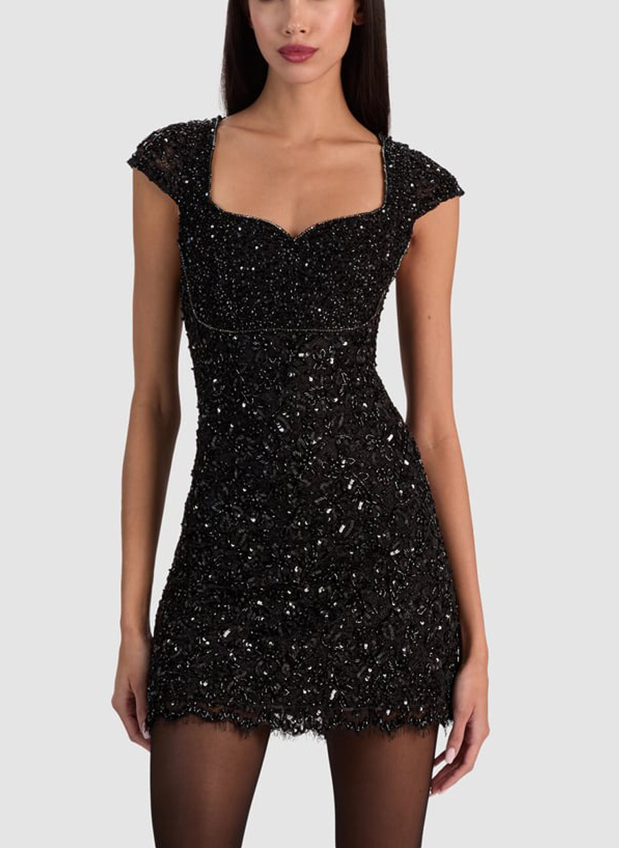 Alice + Olivia Eve embellished dress