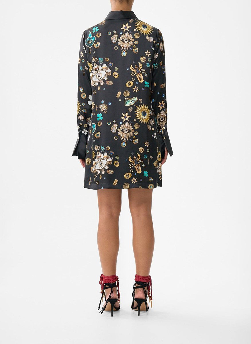 Camilla `Amulets And Alchemy` Mini shirt dress