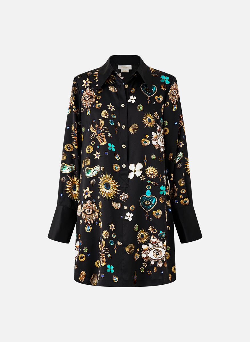 Camilla `Amulets And Alchemy` Mini shirt dress
