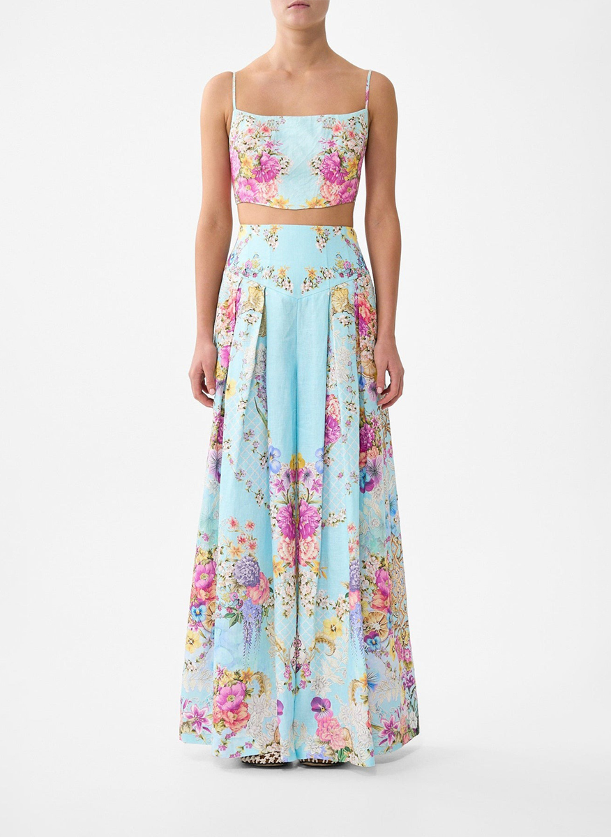 Camilla `Bazaar blooms` Corset crop top