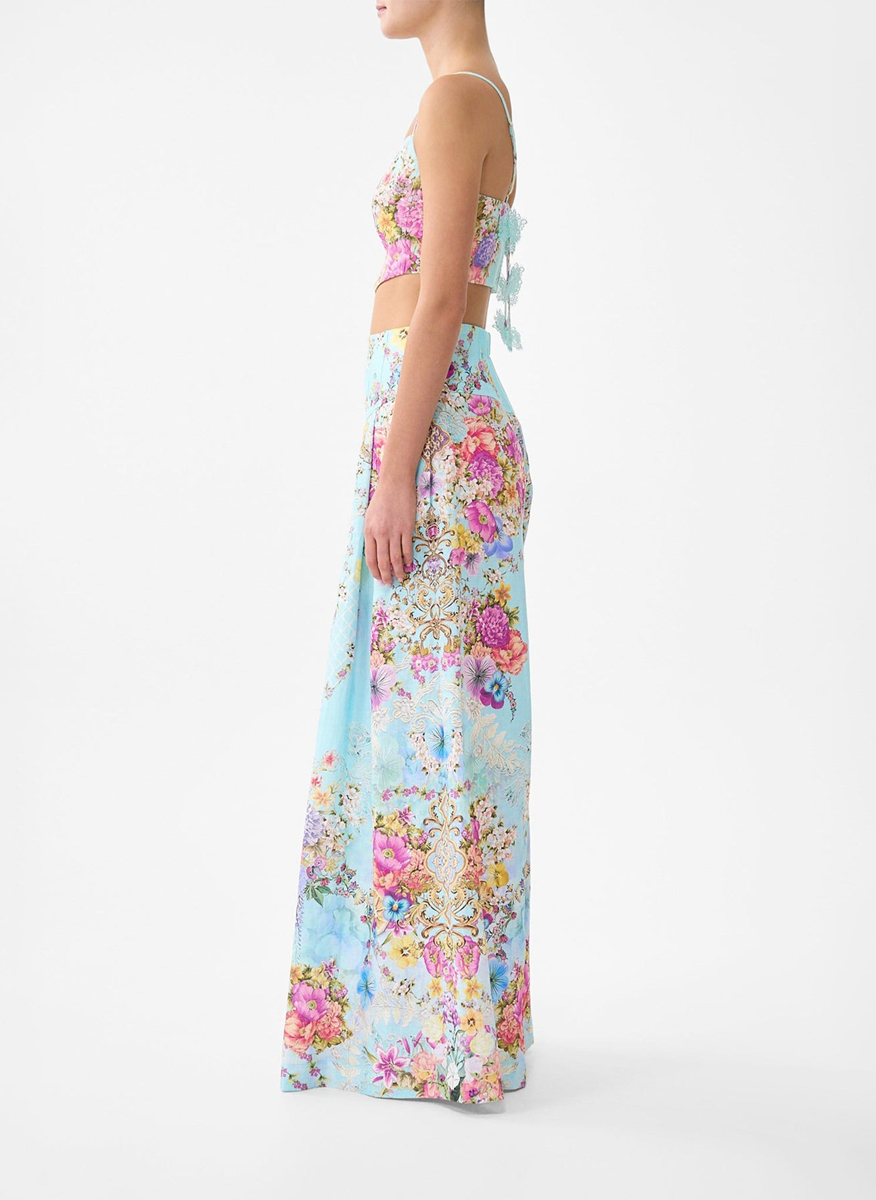 Camilla `Bazaar blooms` Corset crop top