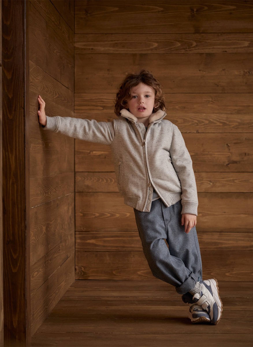 Панталон от вълна 'Functional look' Brunello Cucinelli Kids 8