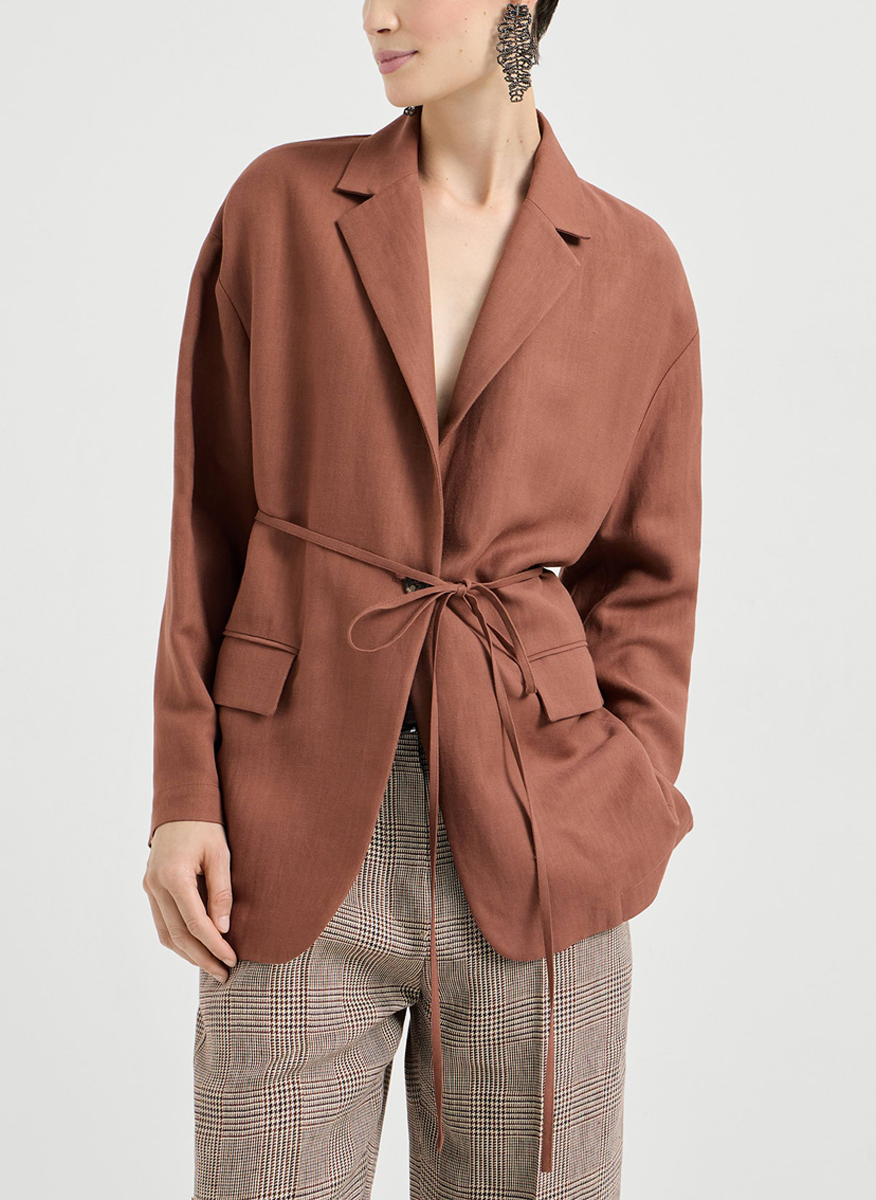 Сако с лен Brunello Cucinelli