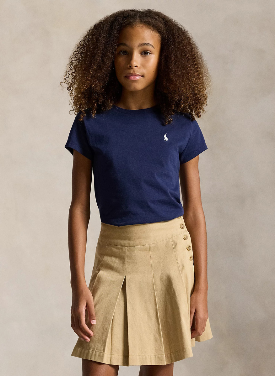 Тишърт с бродерия Ralph Lauren Kids 7-14