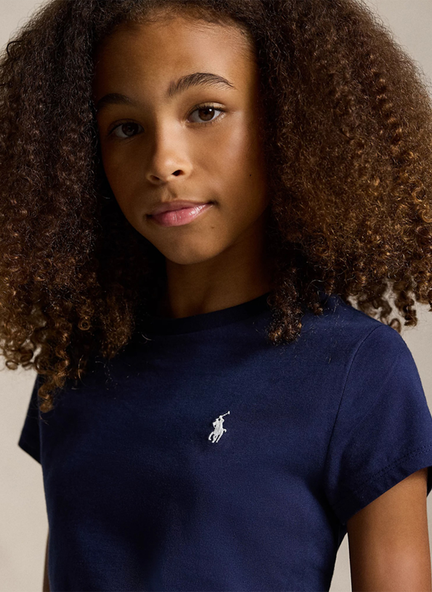 Тишърт с бродерия Ralph Lauren Kids 7-14