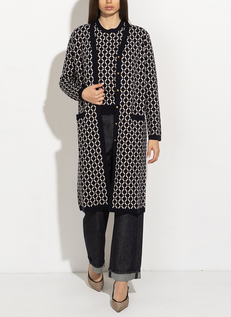 Дълга жилетка от вълна 'S Max Mara Smmazzurro