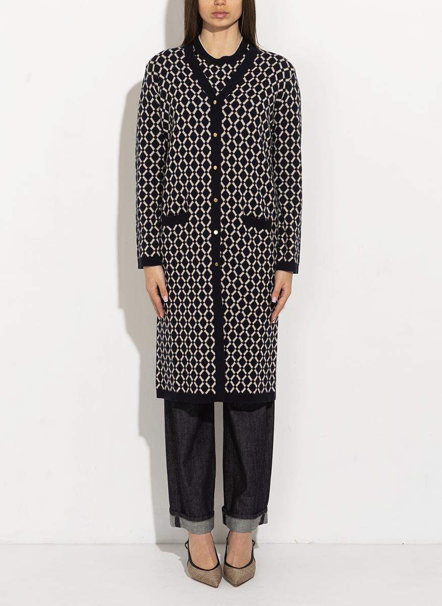 Дълга жилетка от вълна 'S Max Mara Smmazzurro