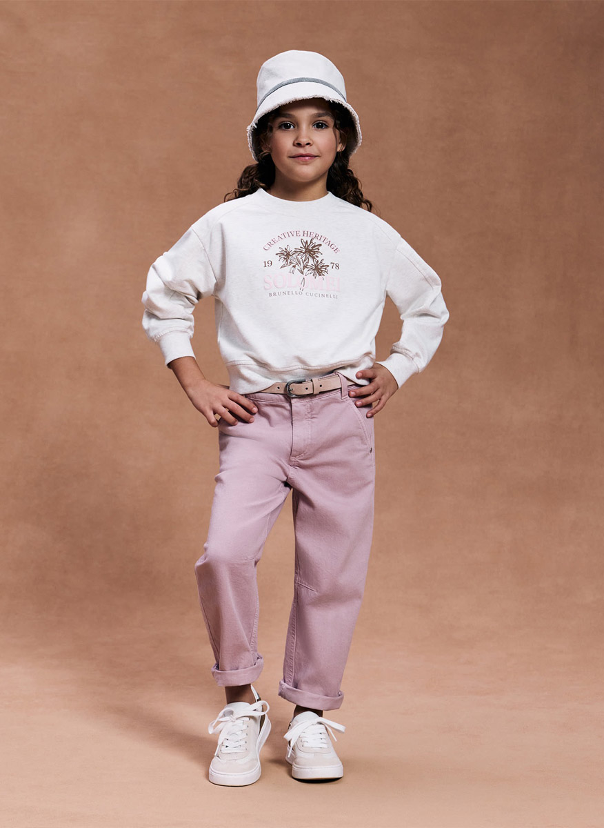 Brunello Cucinelli Kids 12 trousers with monili
