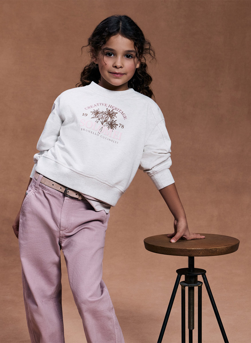 Brunello Cucinelli Kids 12 trousers with monili