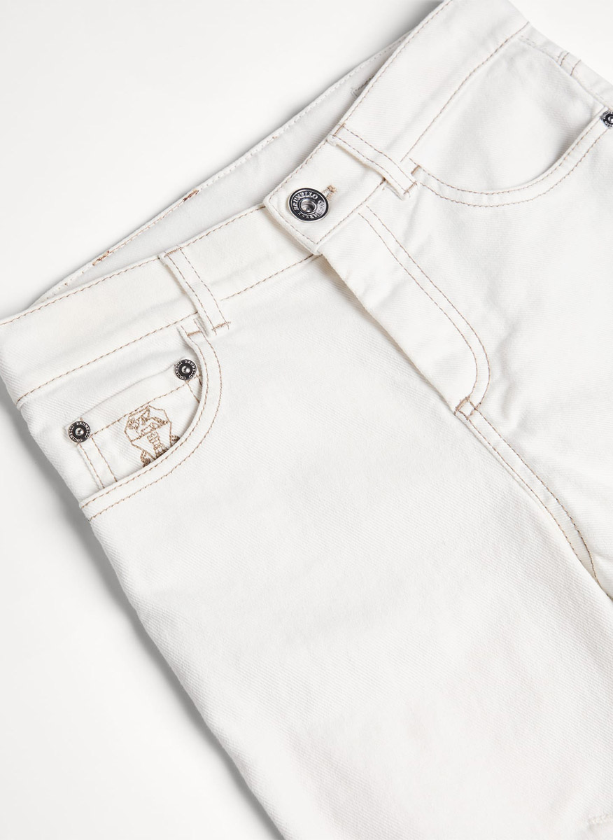 Деним с контрастни детайли Brunello Cucinelli Kids 12