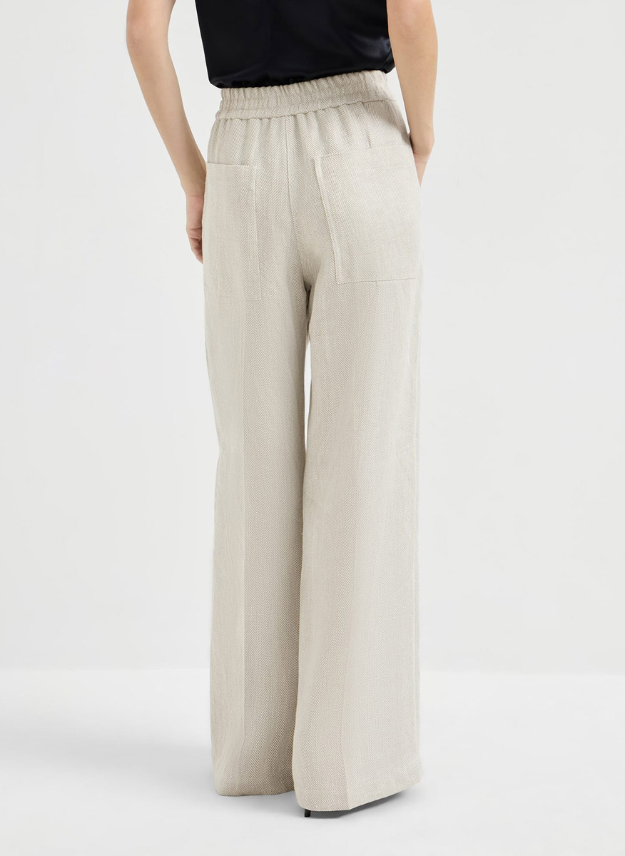 Панталон `Fishbone` Brunello Cucinelli