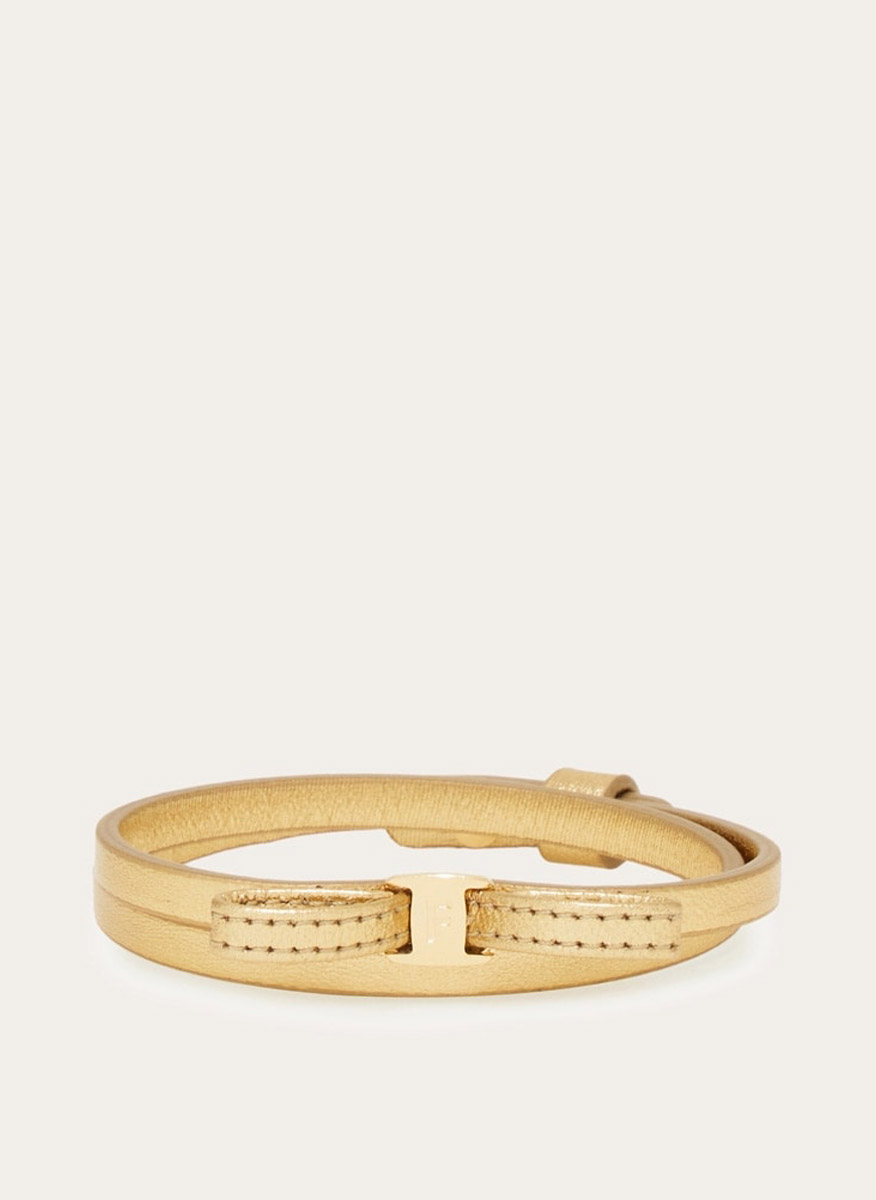 Кожена гривна с метален ефект Ferragamo