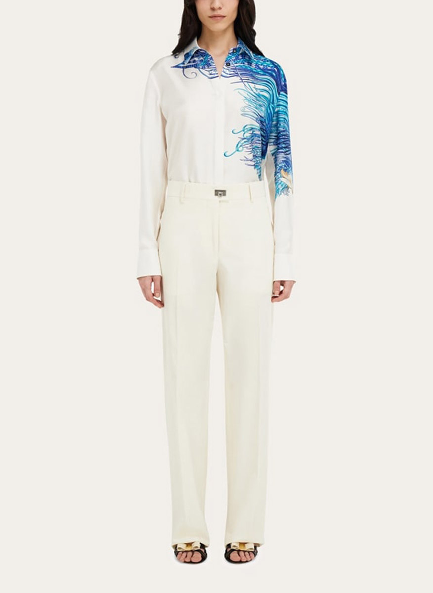 Ferragamo straight leg trousers