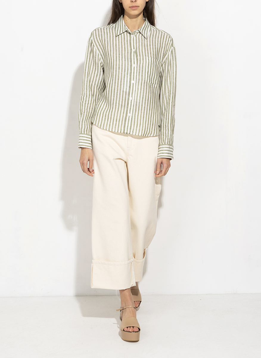 Раирана риза от лен Weekend Max Mara Wkdalbatro