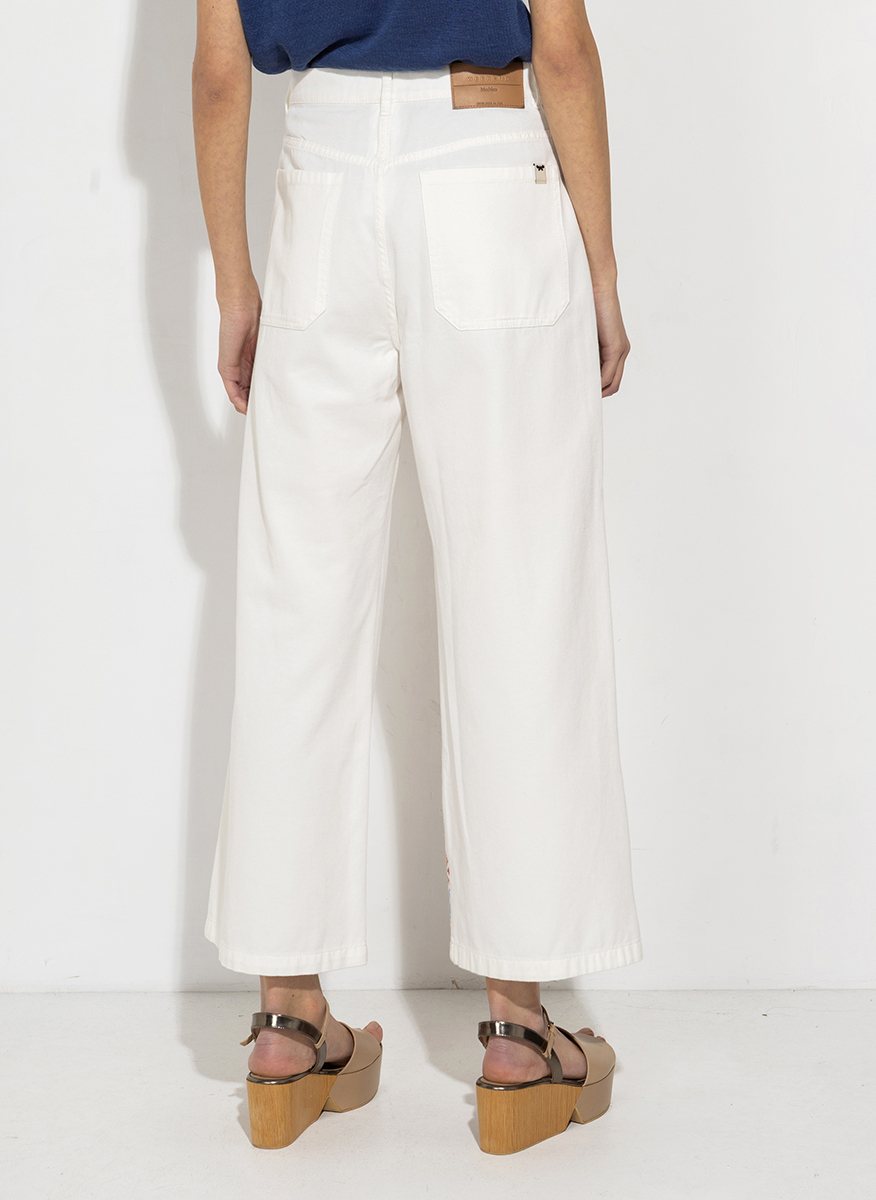 Панталон от деним с бродерия Weekend Max Mara Wkdadunco