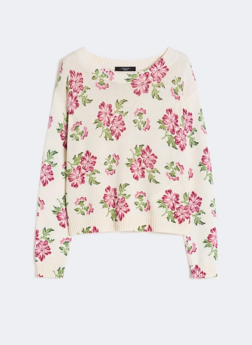 Пуловер с флорален принт Weekend Max Mara Wkdeditto