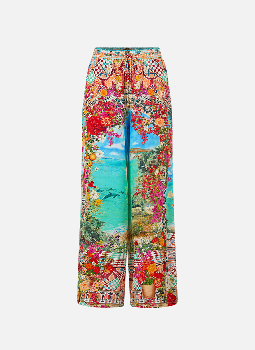 Camilla 'Meet me in mallorca' straight leg trousers